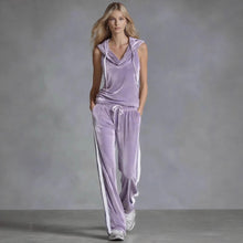 Load image into Gallery viewer, Women's Velvet Wide-Leg Pants &amp; Sleeveless Top Set
