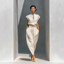 Load image into Gallery viewer, Women's Chinese-Style Satin Short-Sleeve Top &amp; Pants Set

