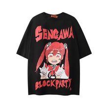 Load image into Gallery viewer, Anime Cartoon Girl Printed Short Sleeve T-Shirt - # GIAA23510028
