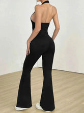 Load image into Gallery viewer, Flare Halter Neck Jumpsuit: Chic Summer Style
