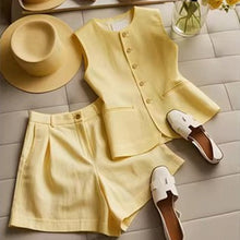 Load image into Gallery viewer, Suit Vest Suit Women's Cotton And Linen
