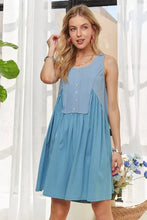 Load image into Gallery viewer, New Summer Decorative Button Sleeveless Babydoll Dress For Women – Flowy &amp; Feminine, Trendy, Stylish, Fashionable, Summer Dress
