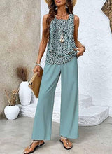 Load image into Gallery viewer, Women's 3D Print Two-Piece Vest &amp; Pants Set – 12 Prints S–5XL
