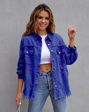 Load image into Gallery viewer, Fashion Ripped Shirt Jacket Female
