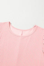 Load image into Gallery viewer, Blossom Corded Crew Neck Puff Sleeve Mini Dress
