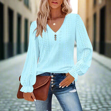 Load image into Gallery viewer, Plus Size Women's V-Neck Solid Top

