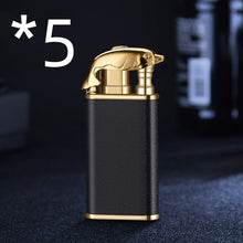 Load image into Gallery viewer, Creative Blue Flame Lighter Dolphin Dragon Tiger Double Fire Metal Winproof Lighter Inflatable Lighter
