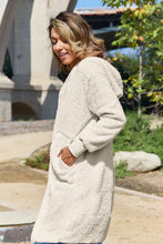 Load image into Gallery viewer, Red Double Take Full Size Hooded Teddy Bear Jacket with Thumbholes Ultra-Cozy &amp; Stylish Comfortable Outerwear
