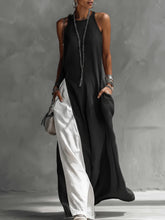 Load image into Gallery viewer, Women's Sleeveless Off-Shoulder Loose Maxi Dress with Pockets
