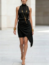 Load image into Gallery viewer, Women's Double-Layer Asymmetrical Hem Mini Skirt
