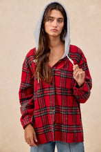 Load image into Gallery viewer, BiBi Brushed Plaid Hooded Jacket

