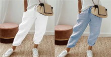 Load image into Gallery viewer, Women’s Cotton Linen Casual Pants – Solid Color
