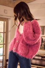 Load image into Gallery viewer, SO ME Soft Touch Hairy Loose Fit Cozy Sweater Cardigan

