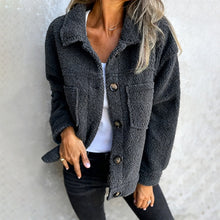 Load image into Gallery viewer, Plus Size Women’s Solid Color Sherpa Jacket
