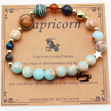 Load image into Gallery viewer, Twelve Constellations Bracelets - Natural Stone Beaded Bracelets with Eight Planet Designs
