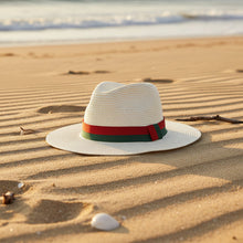 Load image into Gallery viewer, Plain Straw Sun Hat – Unisex Beach &amp; Outdoor Wide Brim
