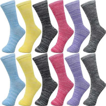 Load image into Gallery viewer, 30-Pairs Women&#39;s Fun Patterned Cotton-Blend Crew Socks Assorted Pairs
