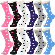 Load image into Gallery viewer, 30-Pairs Women&#39;s Fun Patterned Cotton-Blend Crew Socks Assorted Pairs
