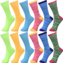 Load image into Gallery viewer, 30-Pairs Women&#39;s Fun Patterned Cotton-Blend Crew Socks Assorted Pairs

