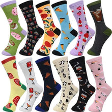 Load image into Gallery viewer, 30-Pairs Women&#39;s Fun Patterned Cotton-Blend Crew Socks Assorted Pairs
