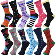 Load image into Gallery viewer, 30-Pairs Women&#39;s Fun Patterned Cotton-Blend Crew Socks Assorted Pairs
