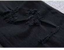 Load image into Gallery viewer, Zippered Holes Elastic Trend Denim Pants - # BOAA13410009
