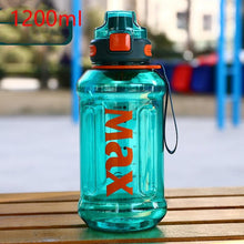 Load image into Gallery viewer, 1.2 Liter Large Capacity Sport Water Bottle with Rope Durable Portable Gym Fitness Outdoor Drinking Plastic Bottles Eco-Friendly Plastic Cup Men&#39;s high Temperature Resistant Large Capacity Outdoor Portable Water Bottle Sports Fitness Water Bottle
