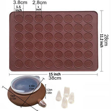 Load image into Gallery viewer, 1-2pc/set Large Macaroon Kit Silicone Mat Non-Stick Baking Mold Set 48 Capacity Pot Cake Decorating Supplies Macaron Silicone Mat Non-Stick Silicone Macaron Reusable Baking Mold Set
