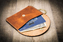 Load image into Gallery viewer, The Richmond Leather Keychain Wallet in Chestnut Brown
