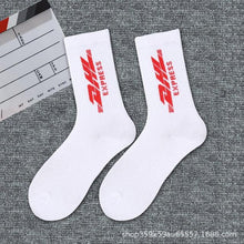Load image into Gallery viewer, 1 Pair Brand New Fashion Pure Cotton Black White Crew Unisex Socks Sports High Skateboard Blaze Street Wear Happy Long Warm Winter And Autumn Socks For Men And Women
