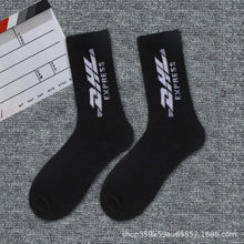 Load image into Gallery viewer, 1 Pair Brand New Fashion Pure Cotton Black White Crew Unisex Socks Sports High Skateboard Blaze Street Wear Happy Long Warm Winter And Autumn Socks For Men And Women
