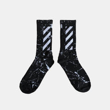 Load image into Gallery viewer, 1 Pair Brand New Fashion Pure Cotton Black White Crew Unisex Socks Sports High Skateboard Blaze Street Wear Happy Long Warm Winter And Autumn Socks For Men And Women
