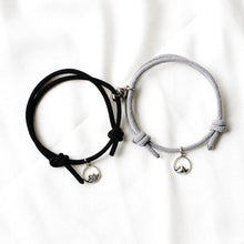 Load image into Gallery viewer, 1 Pair Magnet Couple Bracelets Fashion Simple Solid Color Couple Bracelet Pendants Weaving Bracelet Adjustable Mutual Attraction Weave Rope Braided Charm Pendants Bracelet With Magnetic Bells Vows Of Eternal Love Bracelet For Women Men Gift
