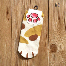 Load image into Gallery viewer, 1 pair New Lady Girls Summer Winter Candy Color Kawaii Cute Socks Cartoon Cute Cats Paw Kitty Claws Ankle Short Socks Cute Paw Casual Ankle Socks For Men And Women
