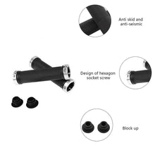 Load image into Gallery viewer, 1 pair  Road Cycling Handlebar Grips Anti-Skid Rubber Bicycle Grips Mountain Bike Lock On Bicycle Handlebars End Grips Handle Grip With Aluminum Lock Bike Grip For Scooter Cruiser Tricycle Wheel Chair Mountain Road Urban Foldable Bike
