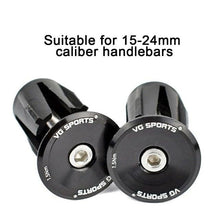 Load image into Gallery viewer, 1 Pair Road Folding Bike Handlebar Grip Ends Cap Racing Cycling Handle Bar Plugs Outdoor Cycling Aluminum Bike Handlebar End Plugs Expanding Locking Bar End Caps For Road Bike Mountain Bike

