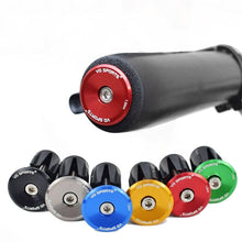Load image into Gallery viewer, 1 Pair Road Folding Bike Handlebar Grip Ends Cap Racing Cycling Handle Bar Plugs Outdoor Cycling Aluminum Bike Handlebar End Plugs Expanding Locking Bar End Caps For Road Bike Mountain Bike

