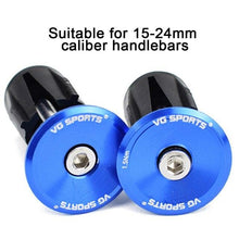 Load image into Gallery viewer, 1 Pair Road Folding Bike Handlebar Grip Ends Cap Racing Cycling Handle Bar Plugs Outdoor Cycling Aluminum Bike Handlebar End Plugs Expanding Locking Bar End Caps For Road Bike Mountain Bike
