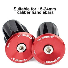 Load image into Gallery viewer, 1 Pair Road Folding Bike Handlebar Grip Ends Cap Racing Cycling Handle Bar Plugs Outdoor Cycling Aluminum Bike Handlebar End Plugs Expanding Locking Bar End Caps For Road Bike Mountain Bike
