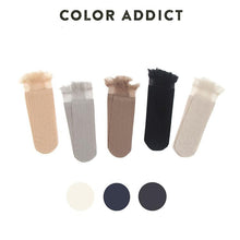 Load image into Gallery viewer, 1 Pair Woman Socks Spring New Fashion Socks Solid Color Women Soft Cute Long Socks For Women Mesh Thin Socks High Quality Cotton Invisible Socks For Women
