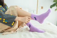 Load image into Gallery viewer, 1 pairs Thermal Fluffy Socks Autumn-Winter New Year Socks New Fashion Warm Avocado Cherry Eggplant Socks Warm Ankle Socks Winter Socks For Men And Women
