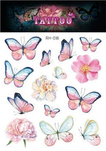 Load image into Gallery viewer, 1 Pc Butterfly 3D Temporary Tattoo 52 Style Waterproof Butterfly Tattoos Stickers Temporary Colorful Design For Womens
