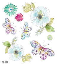 Load image into Gallery viewer, 1 Pc Butterfly 3D Temporary Tattoo 52 Style Waterproof Butterfly Tattoos Stickers Temporary Colorful Design For Womens
