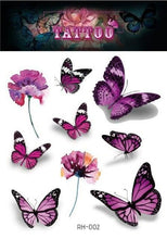 Load image into Gallery viewer, 1 Pc Butterfly 3D Temporary Tattoo 52 Style Waterproof Butterfly Tattoos Stickers Temporary Colorful Design For Womens
