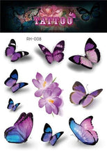 Load image into Gallery viewer, 1 Pc Butterfly 3D Temporary Tattoo 52 Style Waterproof Butterfly Tattoos Stickers Temporary Colorful Design For Womens
