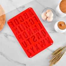 Load image into Gallery viewer, 1 Pcs Silicone Large Alphabet Ice Chocolate Letter Mould Stencil Cake Jelly Cupcake Baking Mold Ice Tray Cookie Mold 26 Large Letters Silicone Mold Alphabet Mold Chocolate Mold Biscuit Ice Cube Tray
