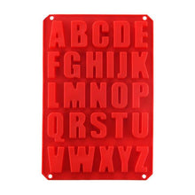 Load image into Gallery viewer, 1 Pcs Silicone Large Alphabet Ice Chocolate Letter Mould Stencil Cake Jelly Cupcake Baking Mold Ice Tray Cookie Mold 26 Large Letters Silicone Mold Alphabet Mold Chocolate Mold Biscuit Ice Cube Tray
