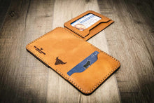 Load image into Gallery viewer, Minimalist Badge Wallet - Saddle Tan
