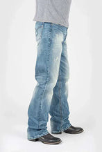 Load image into Gallery viewer, Tin Haul Regular Joe with Grey Diamond Stitch (Light Wash) - Men's Bootcut Jeans
