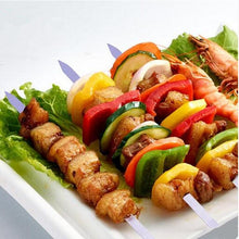 Load image into Gallery viewer, 10-20Pcs Stainless Steel Barbecue Skewer Reusable BBQ Skewers Kebab Iron Stick For Outdoor Camping Picnic Tools Cooking Tools Stainless Steel Barbecue Skewers  Durable and Reusable Metal Skewers
